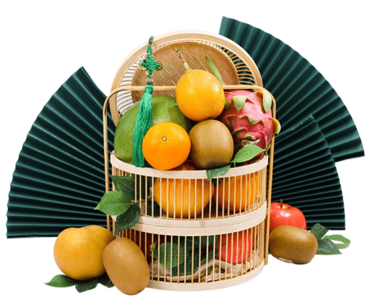 Exquisite Double-Layer Bamboo Fruit Basket │ Top Choice for Corporate Group Gift