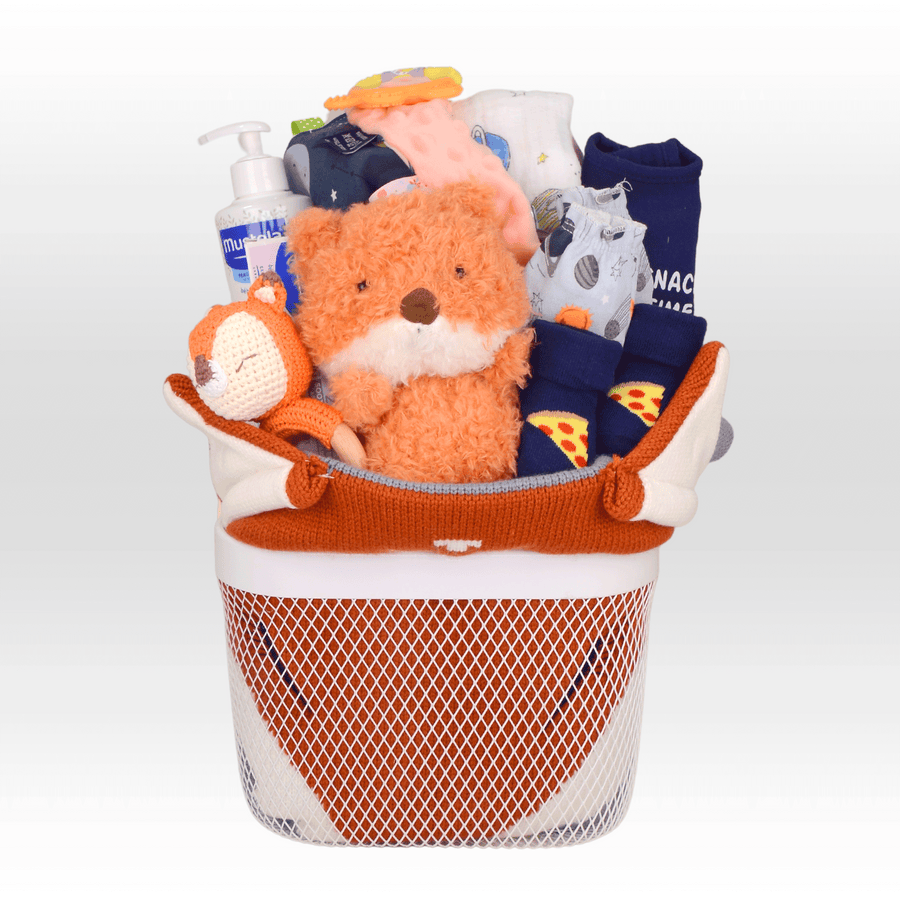 Baby Hamper | Baby Gift set | 嬰兒禮籃 ｜Mustela | Jellycat | Fox | Baby Fox Rattle | 小狐狸手搖鈴 |