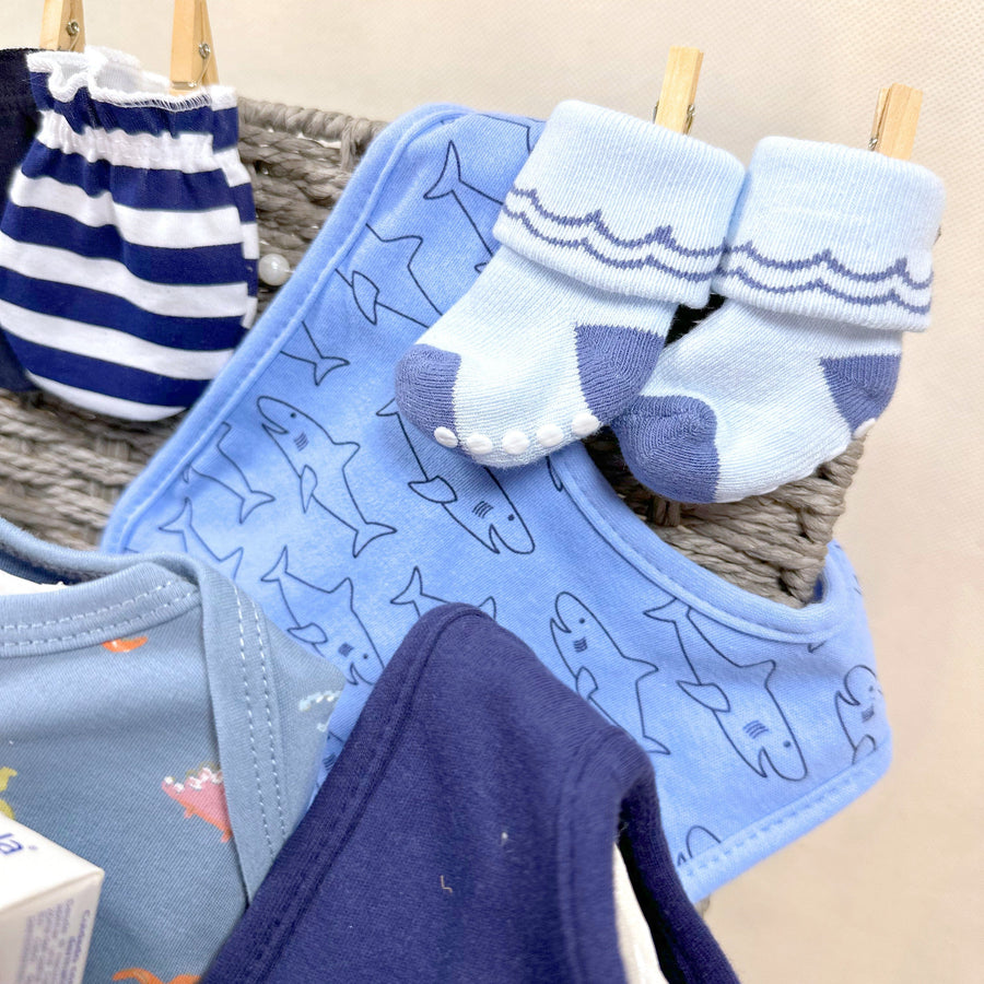 Baby socks | Blue | Baby Shark | new born boy