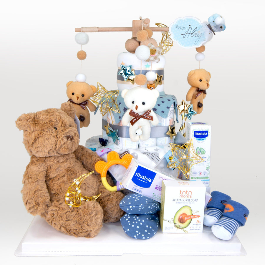 Baby DiaperCake | 尿片蛋糕 | Pampers Ichiban | Mustela | Jellycat | Teddy Bear