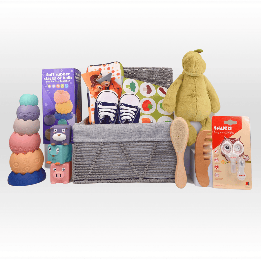 Baby Hamper | JellyCat Dino| Baby Gift set | Baby Hair Brush set