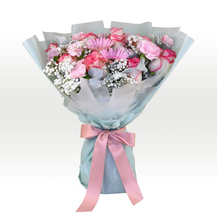 CARNATION EXPRESS HAMPER | Rose | Carnation | Babybreath | Seasonal Foliage | Complimentary Message Card | 康乃馨之戀禮籃 | 玫瑰 | 康乃馨 | 滿天星 | 免費心意卡