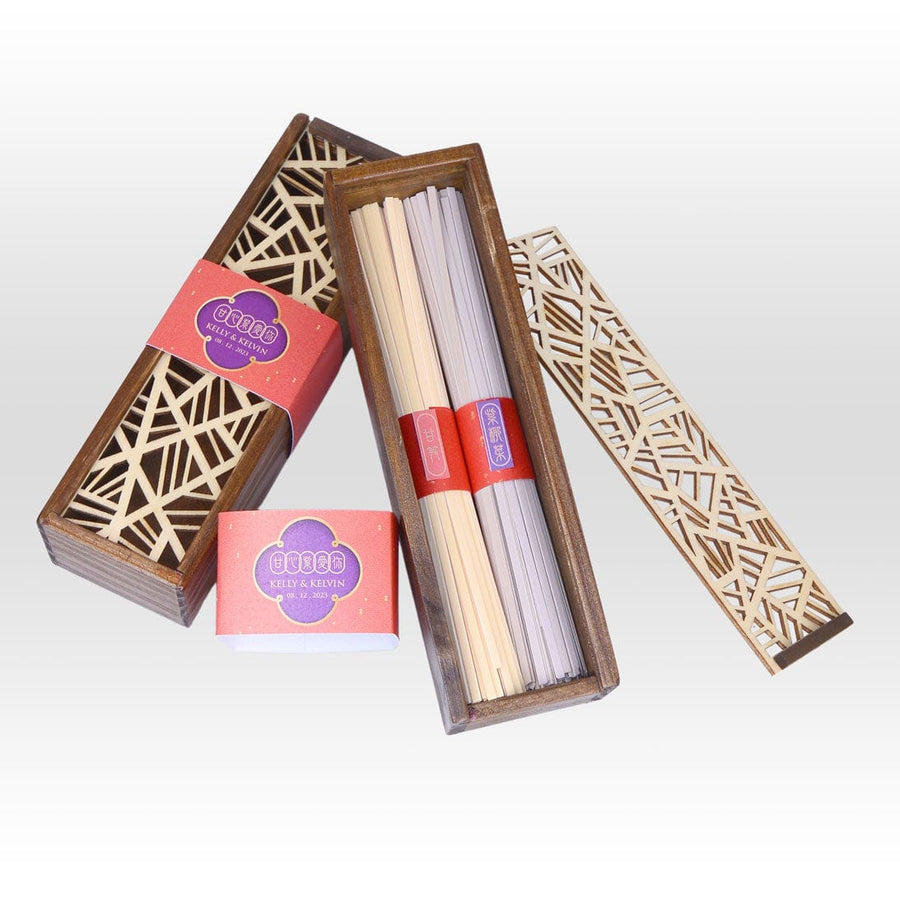 A set of LOVE YOU IN THIS LIFETIME WEDDING FAVOUR incense sticks in a wooden box from VWOWGIFTS.