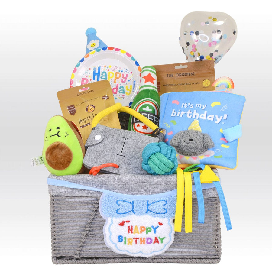 A PET BIRTHDAY CELEBRATION HAMPER｜DOGSEE CHEW PUFFIES｜PET SNACKS｜PET TOYS｜TOY BEER｜DOG LEASH｜寵物生日慶典禮籃｜喜瑪拉雅犛牛天然芝士爆谷｜寵物零食｜寵物玩具｜玩具啤酒｜狗狗牽引繩