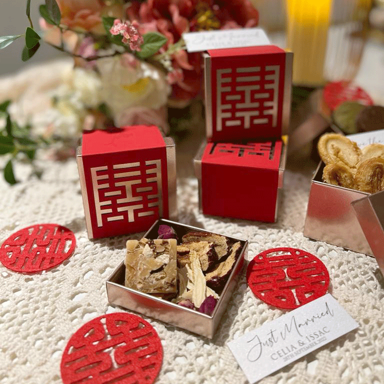 HEAVENLY DOUBLE HAPPINESS WEDDING FAVOUR-HONEY ROCK CANDY｜Honey Rock Candy｜幸福天成中式回禮小禮物 - 蜂蜜冰糖｜蜂蜜冰糖