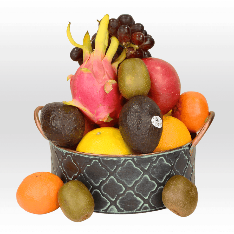 A VWOWGIFTS VITAMIN FRUIT BASKET on a white background.